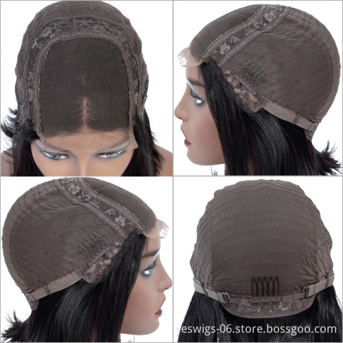 Wholesale Price Virgin Cuticle Aligned Hair Pre Plucked Human Hair Lace Wig With Black Women Raw Brazilian Hair Lace Closure Wig